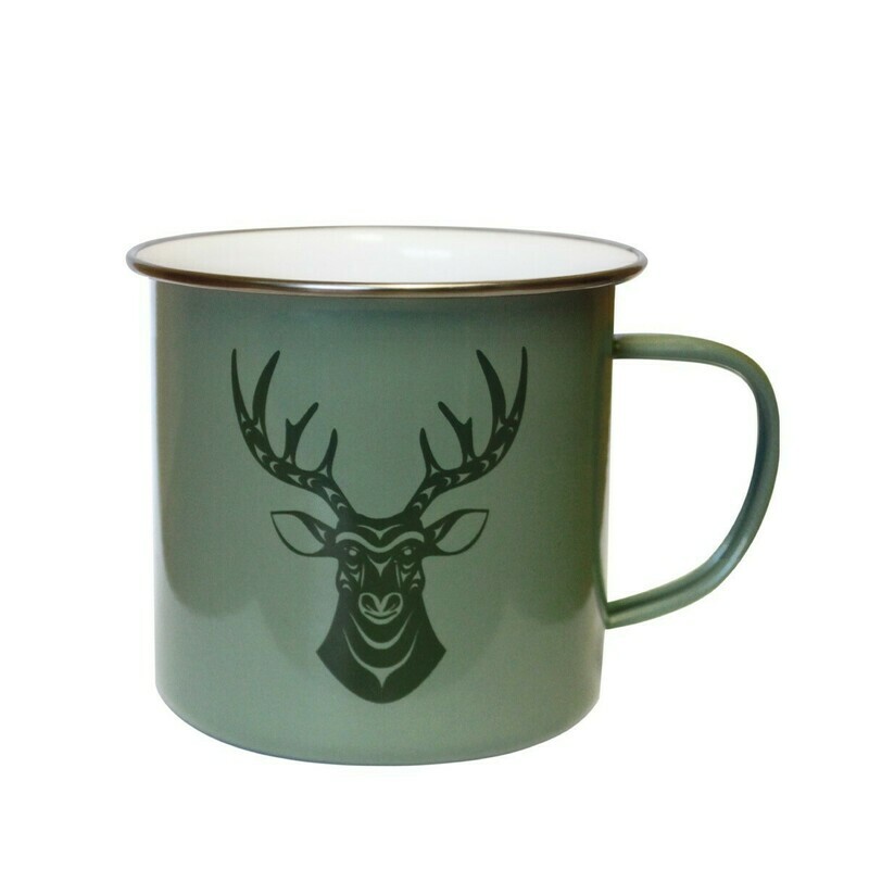 14 OZ DEER ENAMEL MUG - NATIVE NORTHWEST