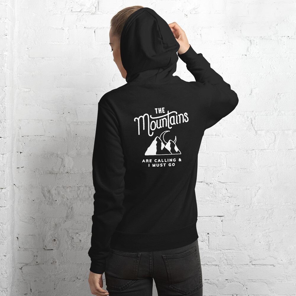 John Muir - Unisex Pullover, Color: Black, Size: S