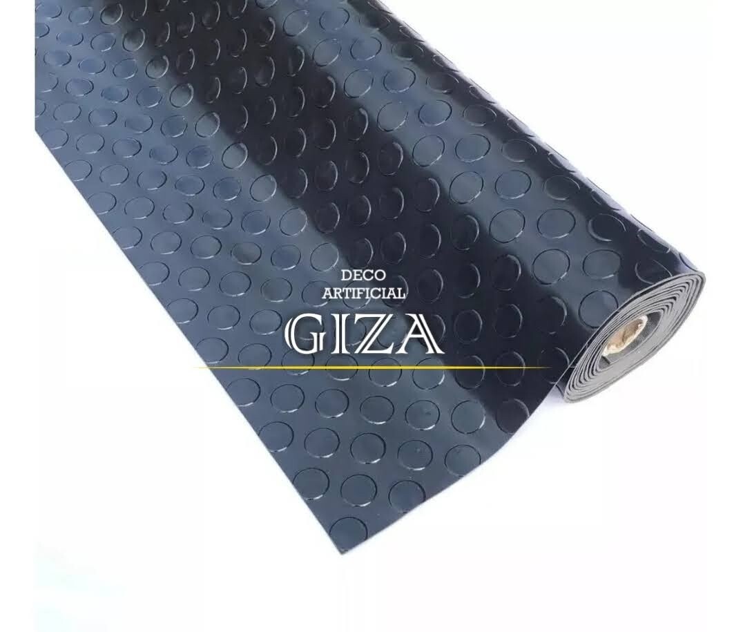 Piso Vinilico Simil Goma Negro