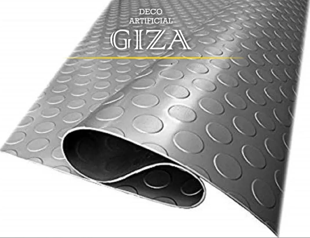 Piso Vinilico Simil Goma Gris