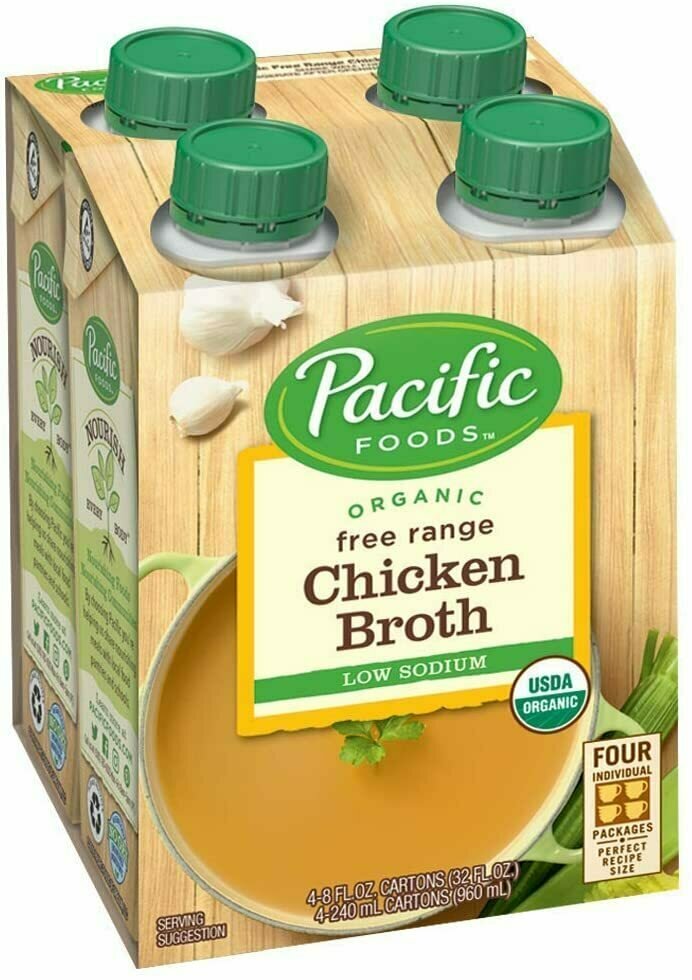 Pacific Org. Chicken Broth 4pk.
