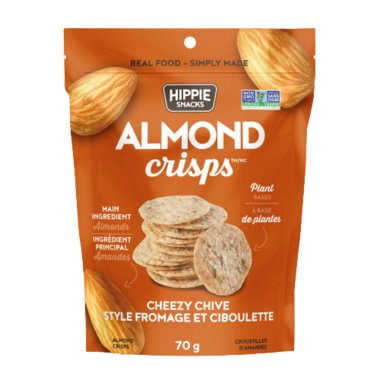 Hippie Foods - Almond Crispe - Cheezy Chive