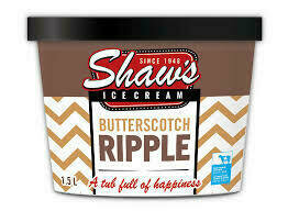 Shaw's Ice Cream  - Butterscotch Ripple 1.5L