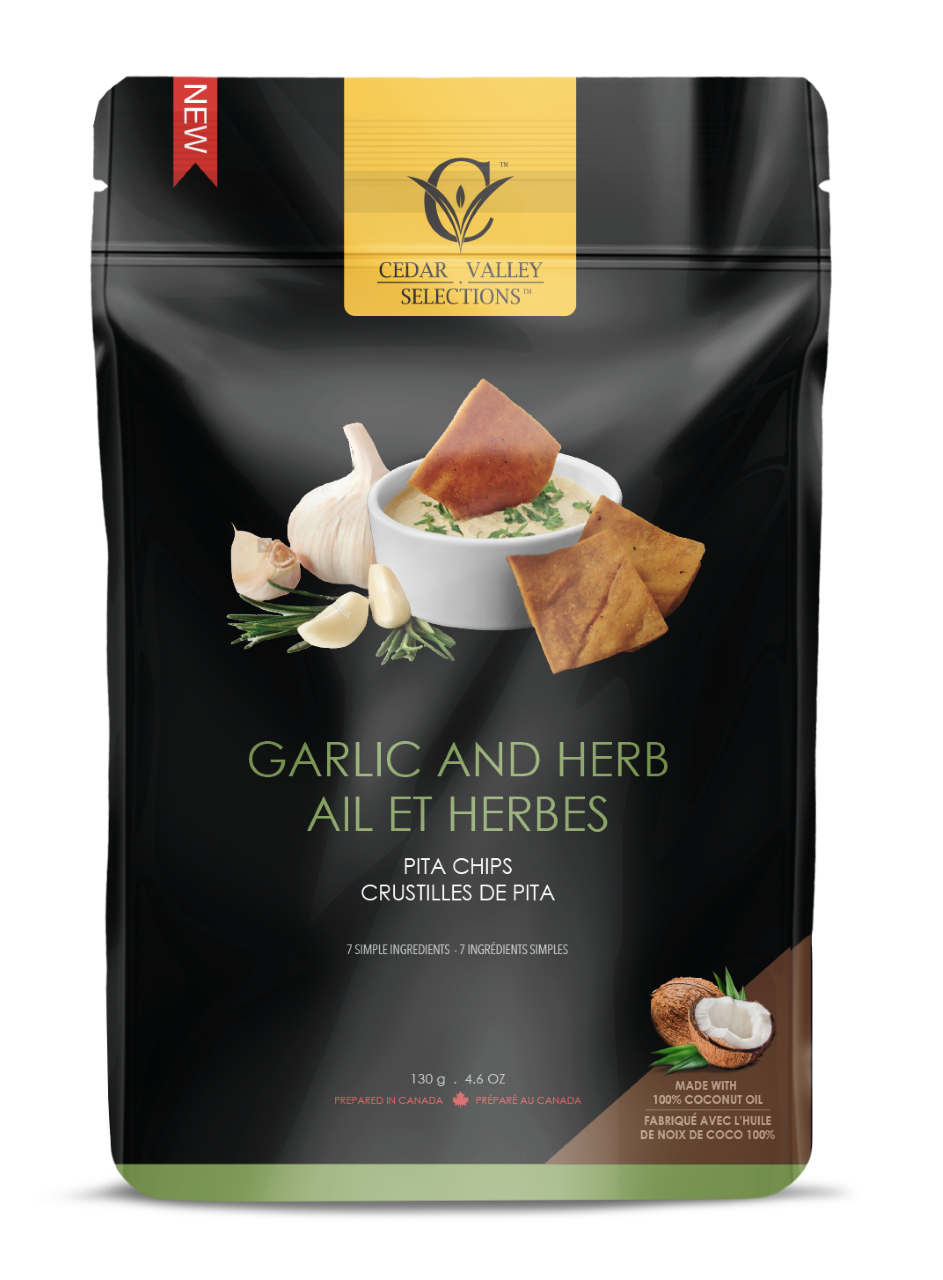 Cedar Valley - Garlic & Herb Pita Chips