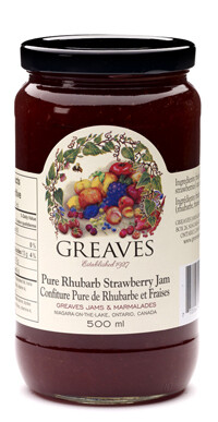 Greaves - Pure Rhubarb Strawberry Jam