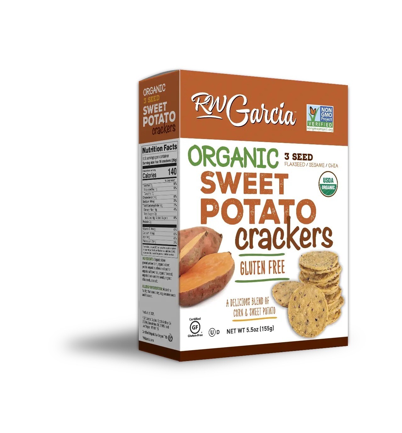 R.W. Garcia - Sweet Potato 3 Seed Crackers