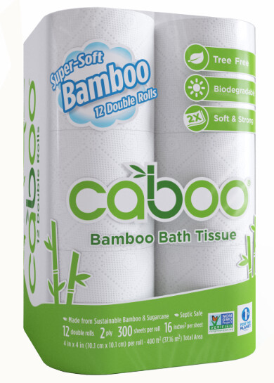 Caboo - Bamboo Bath Tissue (2ply) 12 double rolls