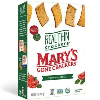 Mary's Org.Crackers -Tomato + Basil  (142g)