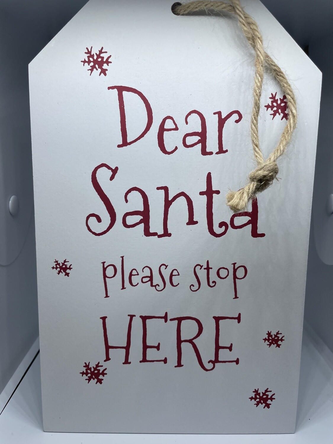 Christmas  - Ornament  Dear Santa (White)