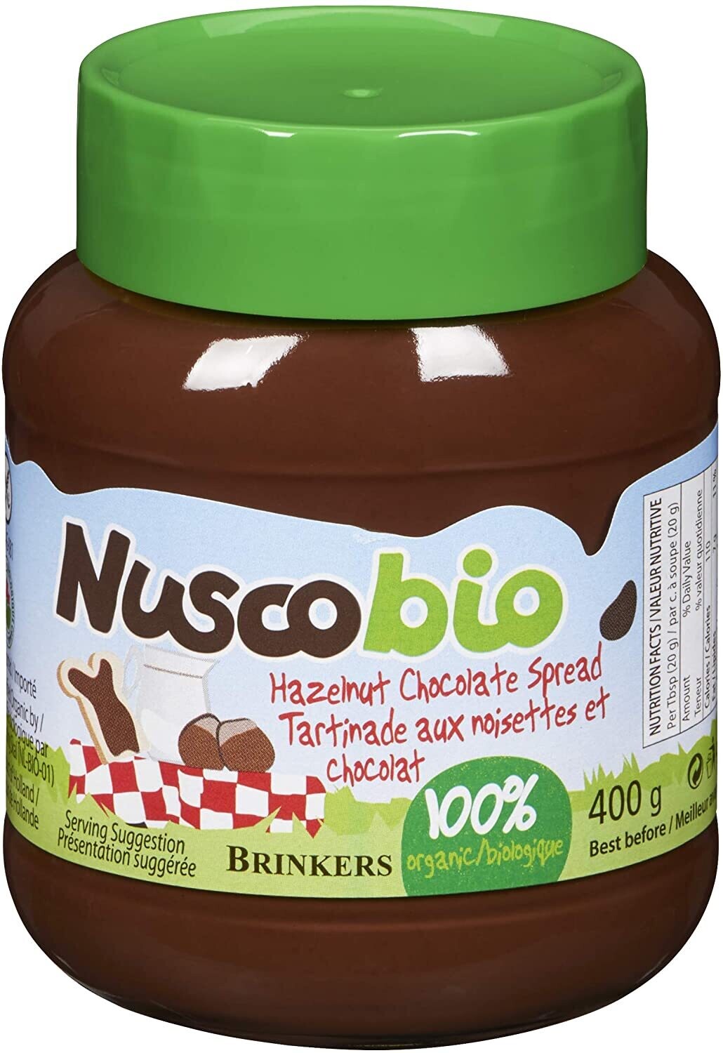 Nuscobio - Org. Hazelnut Cocoa Spread 400g