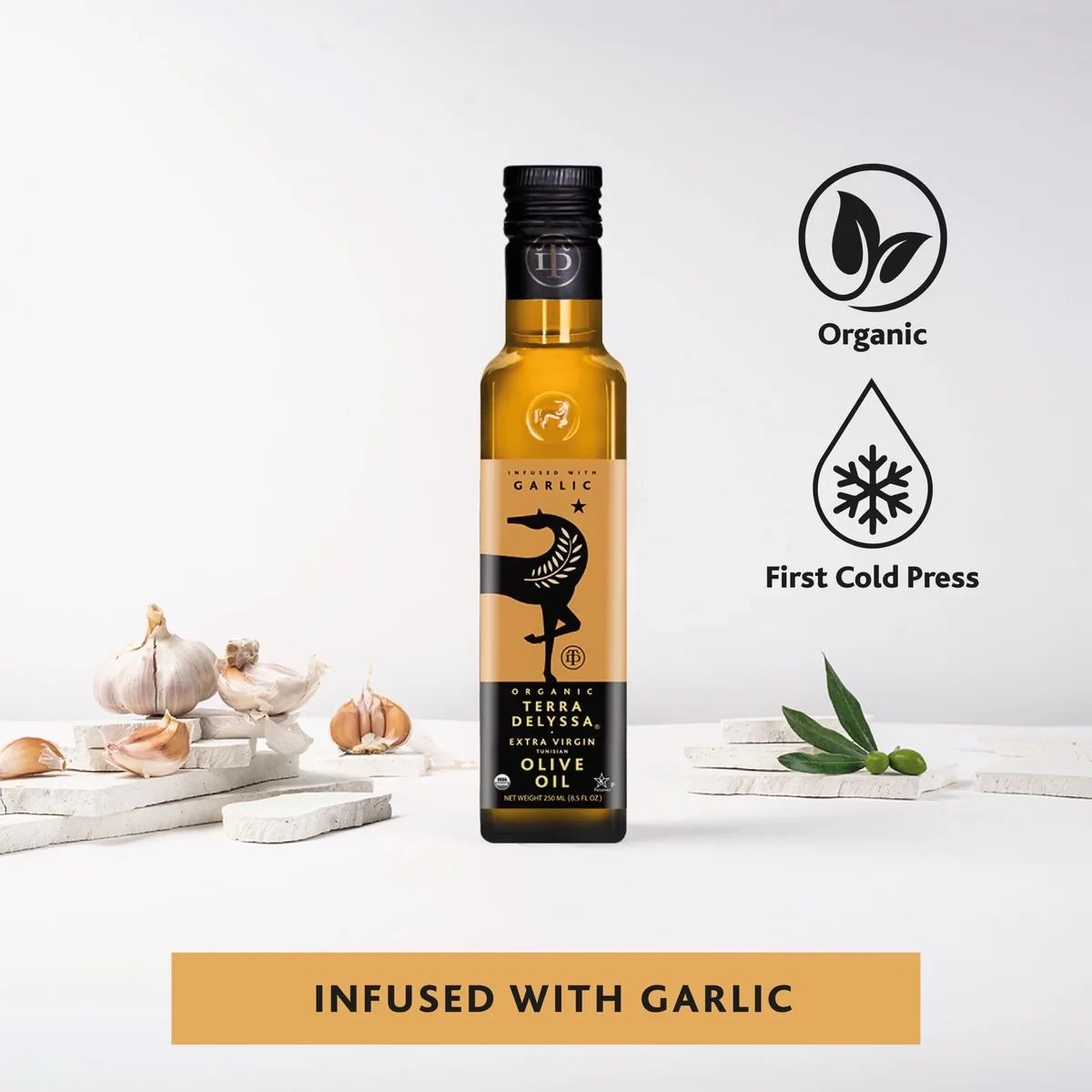 Terra Delyssa - Org. Garlic Extra Virgin Oil  250ml