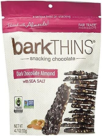 Barkthins - Dark Choc. Almond w/Sea Salt 150g