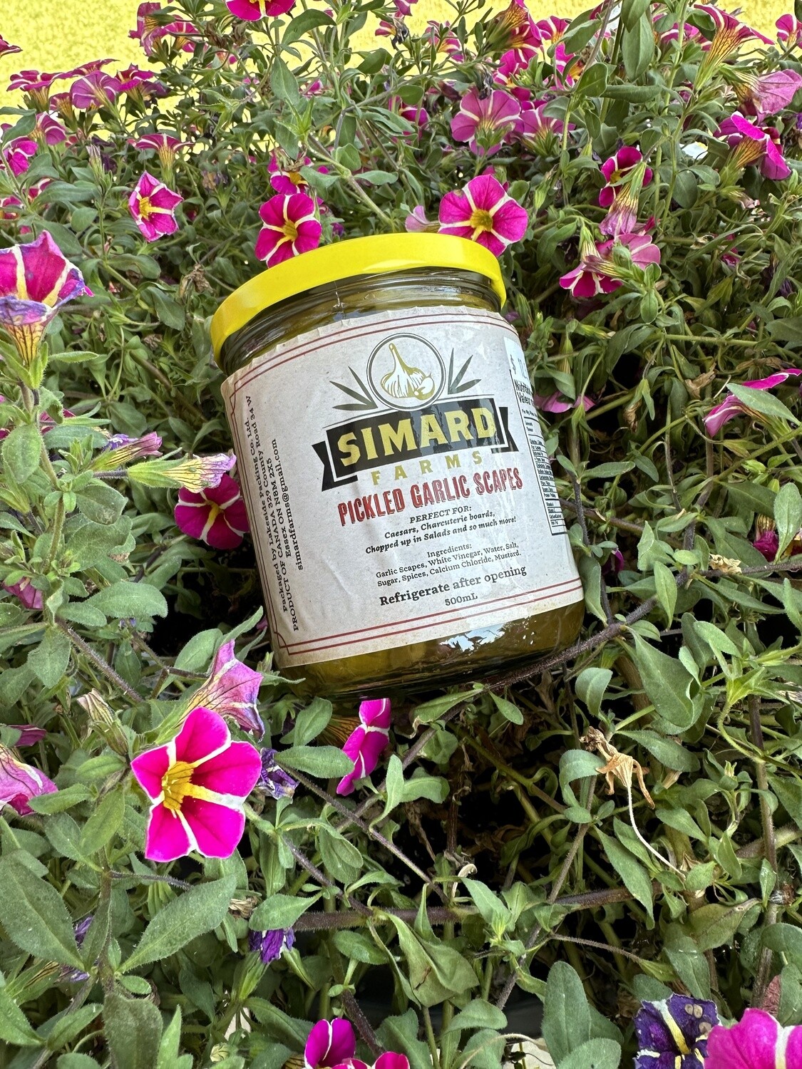 Simard Pickled Garlic Scapes  750ml