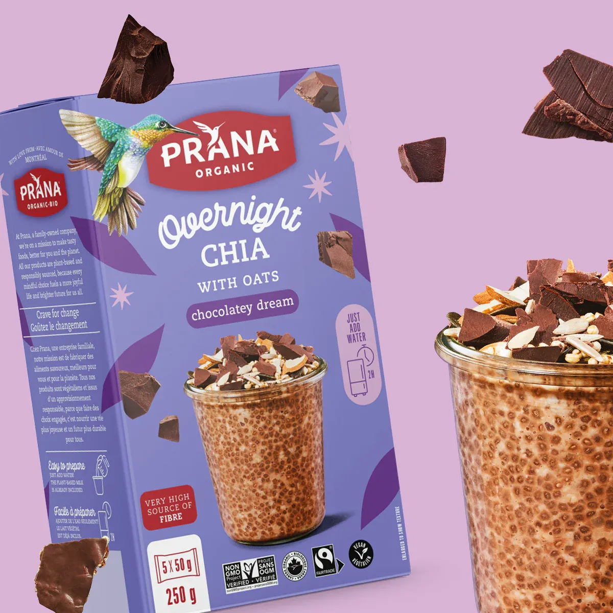 Prana - Overnight Chia w/Oats 5x50g
