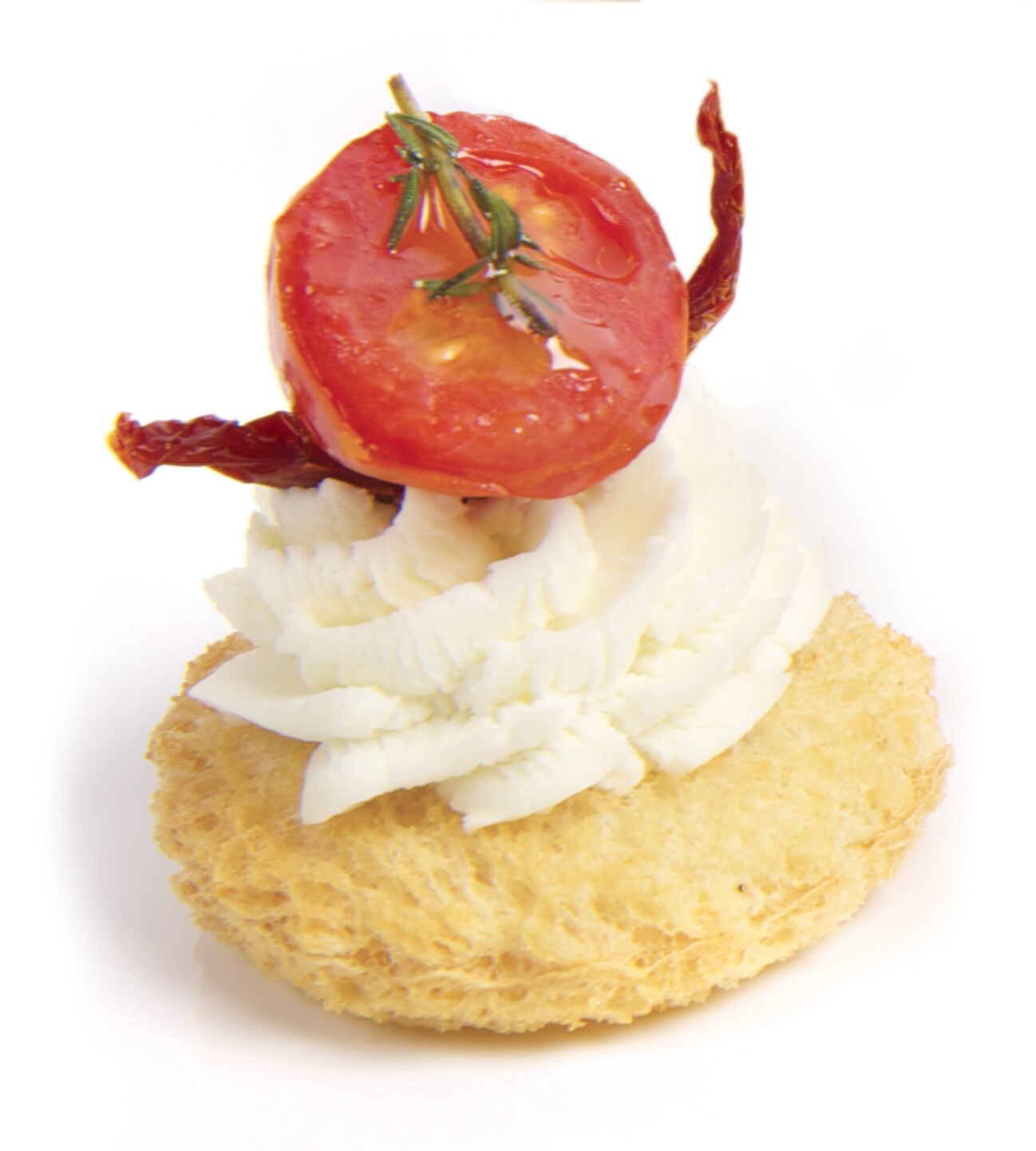 Fromage de chèvre, tomate confite et séchée