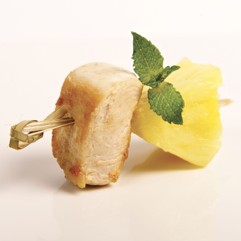 Poitrine de volaille, ananas, menthe