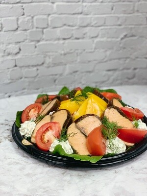 Plateau de médaillons de saumon poché