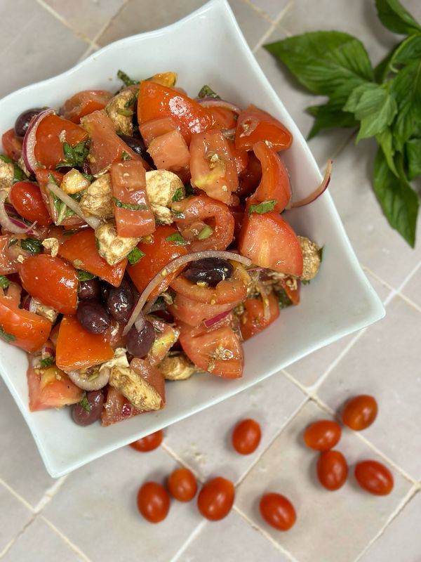 Salade tomates, bocconcini
