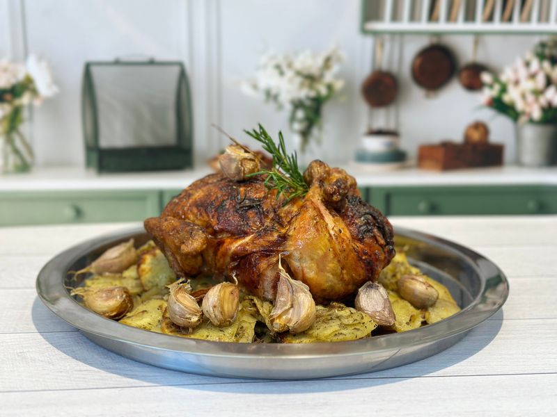 Poulet fermier désossé farci, tous les vendredis