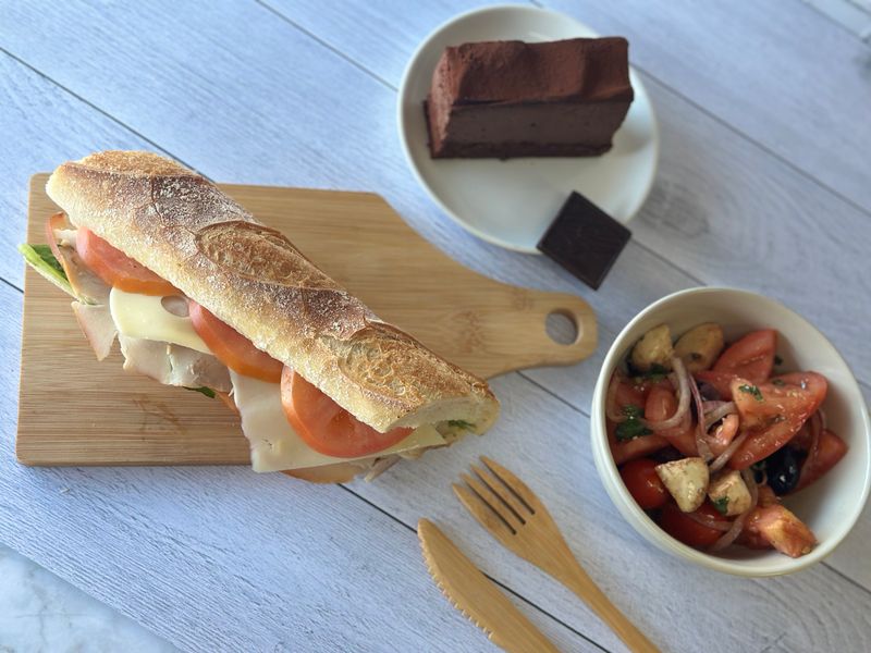 Dinde, pesto et fromage