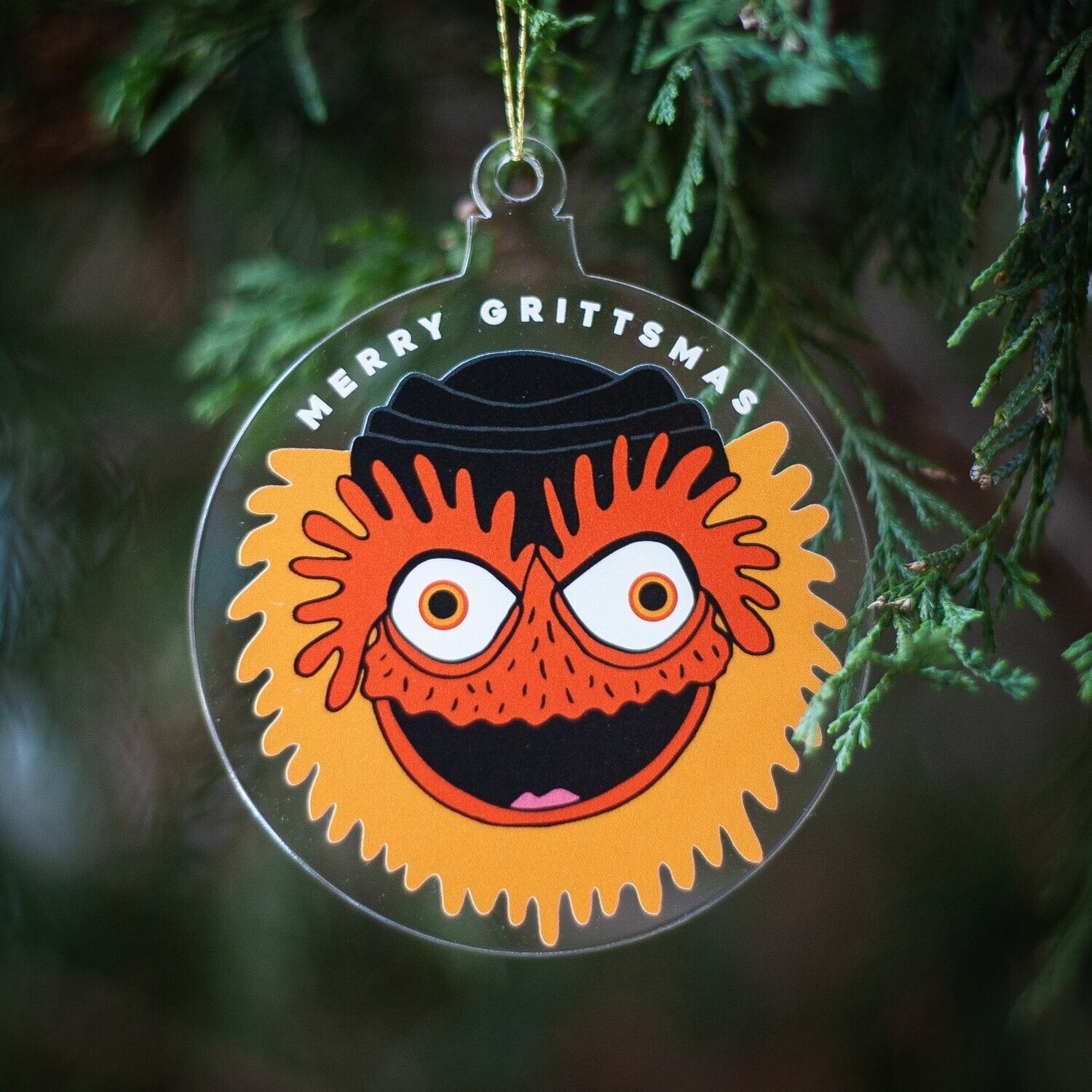 Merry Grittsmas - Gritty Philly Christmas Ornament by Exit343 Design
