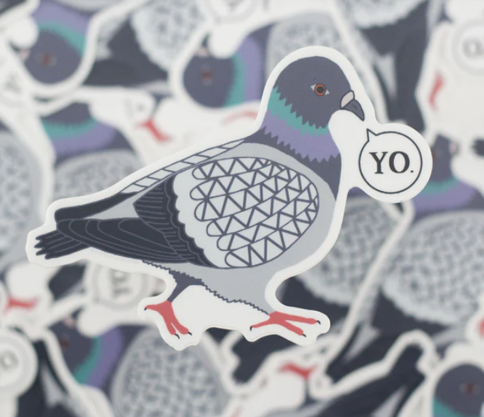 Philly pigeon vinyl sticker by exit343design