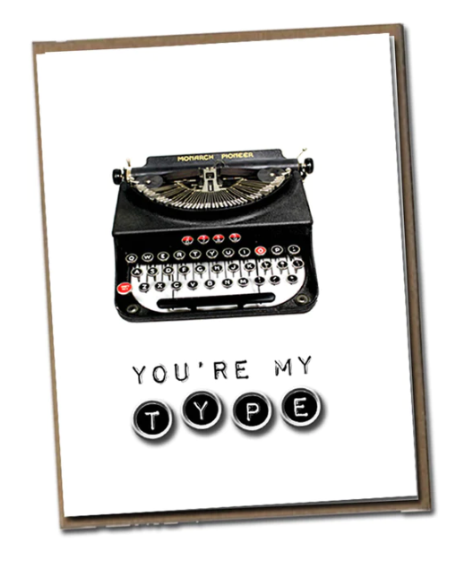 Fly Paper Products Typewriter Card
