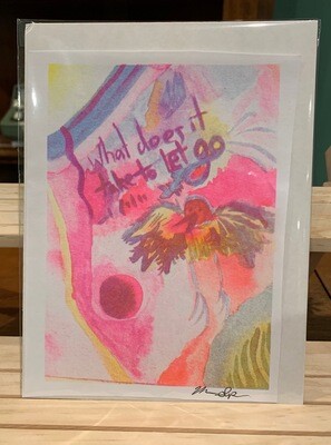 Let Go Risograph Print by Miriam Saperstein