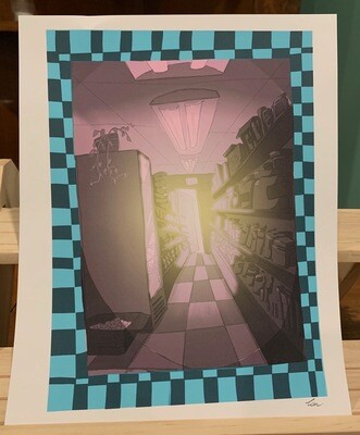 corner store print by Lou