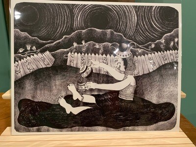 Dark Moon Phase Print by Nora Einbender Luks