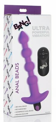 Bang! Anal Beads With Remote Purple