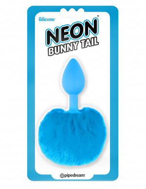 Bunny Tail Beginner Silicone Butt Plug Blue