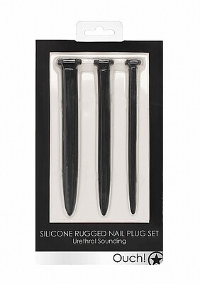 Silicone Rugged Nail Plug Set Urethral Sounding