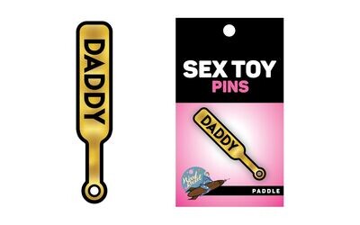 Sex Toy Pins "Daddy" Paddle Enamel Pin