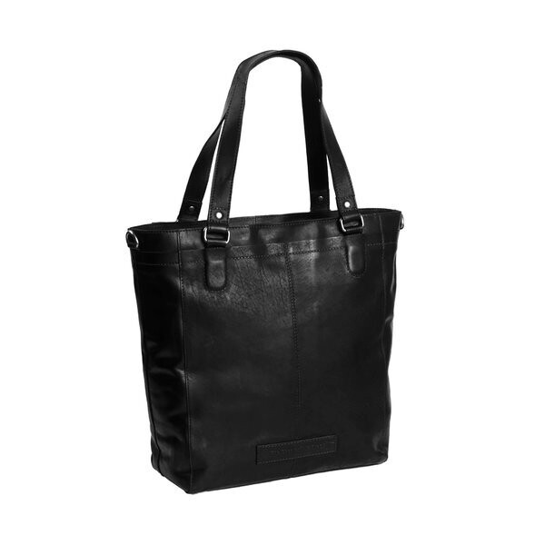 Chesterfield Leather Shopper Jade Black