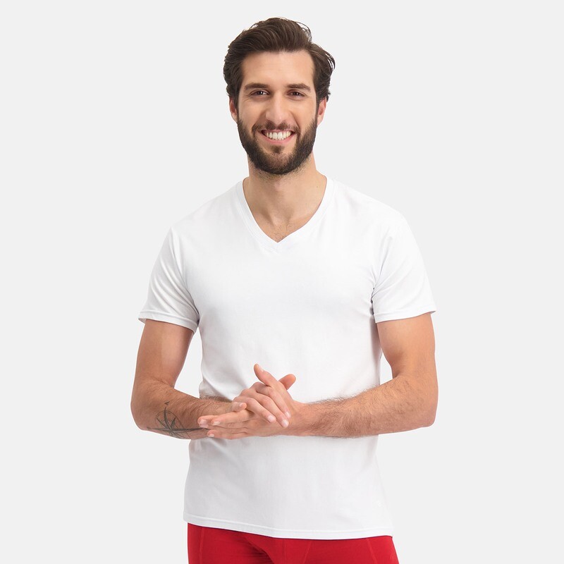 Bamboo Basics Velo 2-Pack V-Neck T-Shirt White