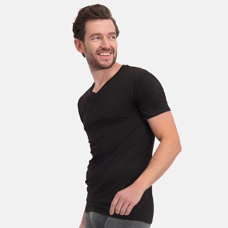 Bamboo Basics Velo 2-Pack V-Neck T-Shirt Black