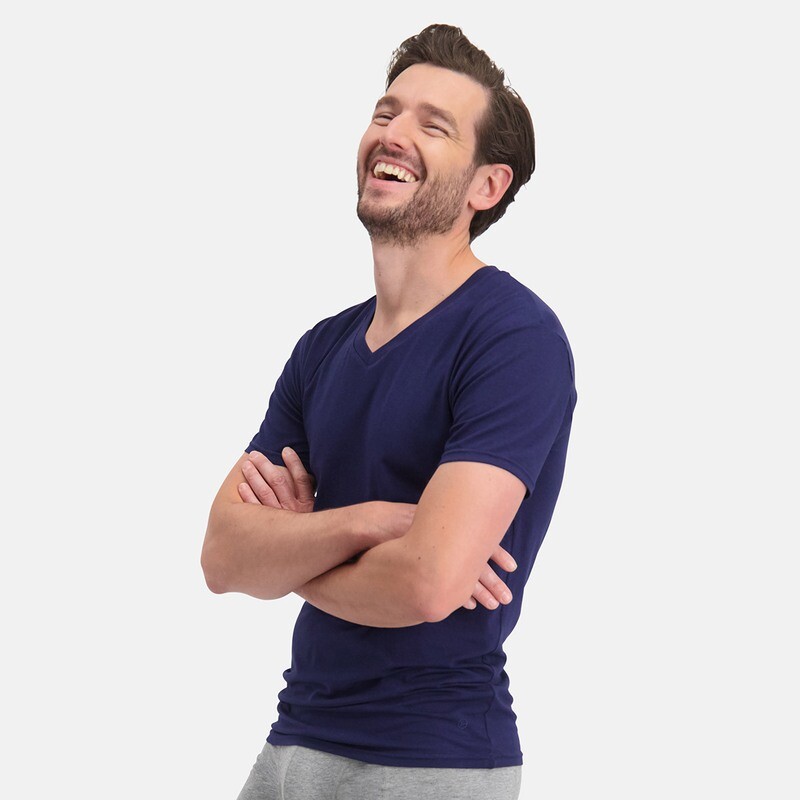 Bamboo Basics Velo 2-Pack V-Neck T-Shirt Navy