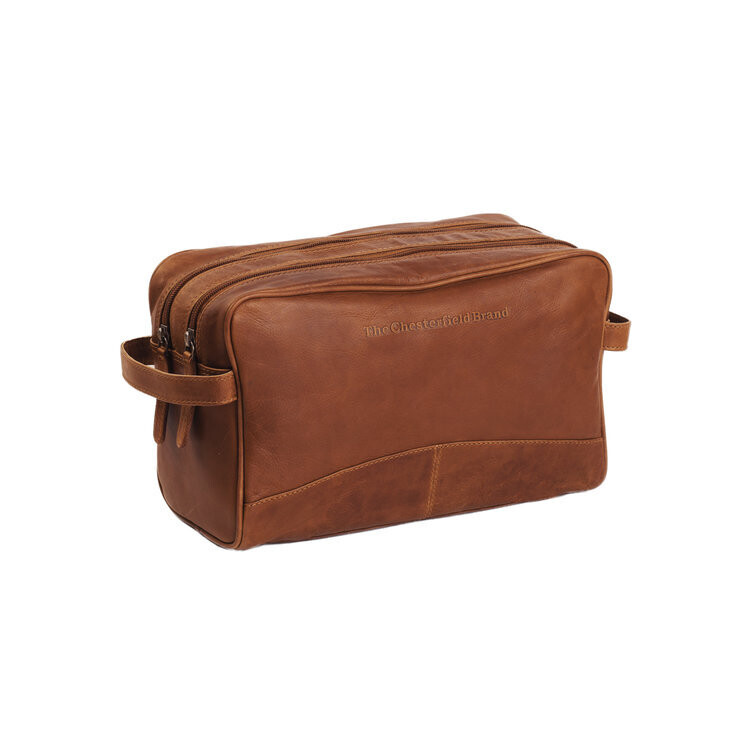 Chesterfield Leather Toiletry Bag Stefan Cognac