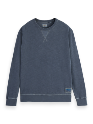 Scotch & Soda Garment Dyed Sweater Met Structuur