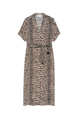 Catwalk Junkie Resort Collar Leopard Blouse Dress