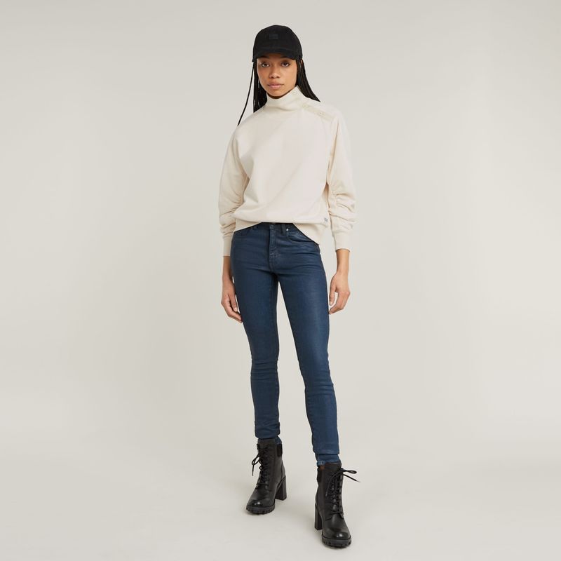 G-Star Asymmetric Button Mock Sweater