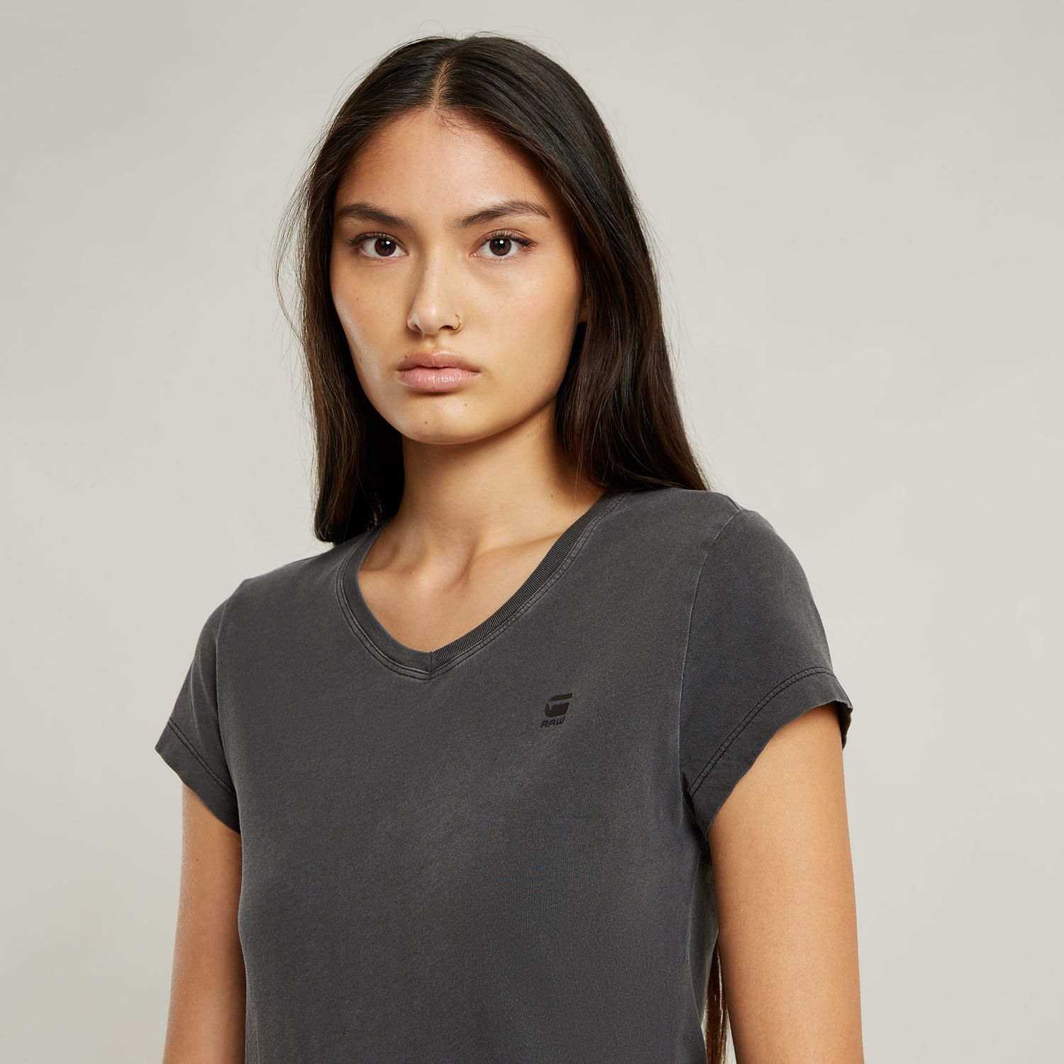 G-Star Overdyed Eyben Slim V-Hals Top