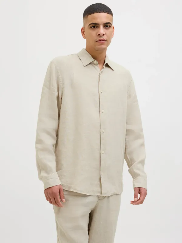 Jack &amp; Jones JPRC Clawrence Linnen L/S Shirt