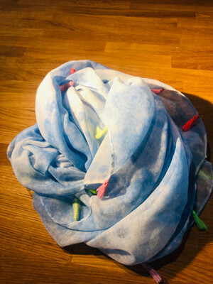 Sjaal neon blauw