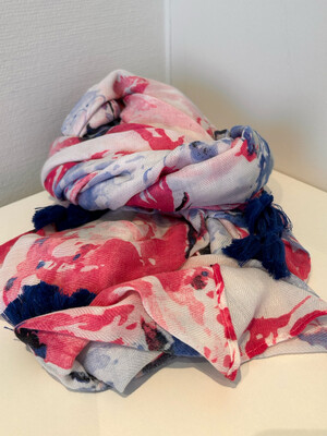 Sjaal ‘butterfly Pink/blue’