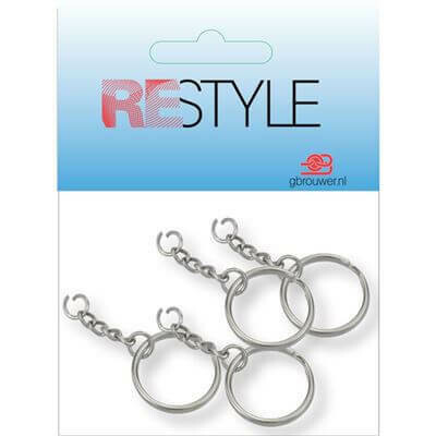 Restyle Sleutelring met ketting Restyle Sleutelring met ketting
