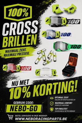 10% korting op alle 100% brillen en toebehoren 
