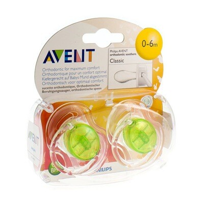 AVENT FOPSPENEN TRANSPARANT SILICONE 3-6M 2 AVENT FOPSPENEN TRANSPARANT SILICONE 3-6M 2