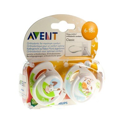 AVENT FOPSP DIERTJES SILICOON DUBBEL 6-18M 2 AVENT FOPSP DIERTJES SILICOON DUBBEL 6-18M 2